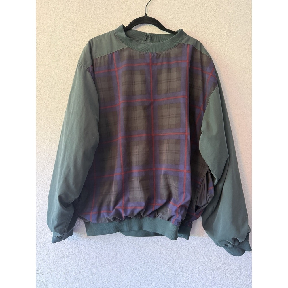 Vintage Tourney Gore-Tex Windbreaker Jacket Mens Size XL Pullover Plaid Pattern